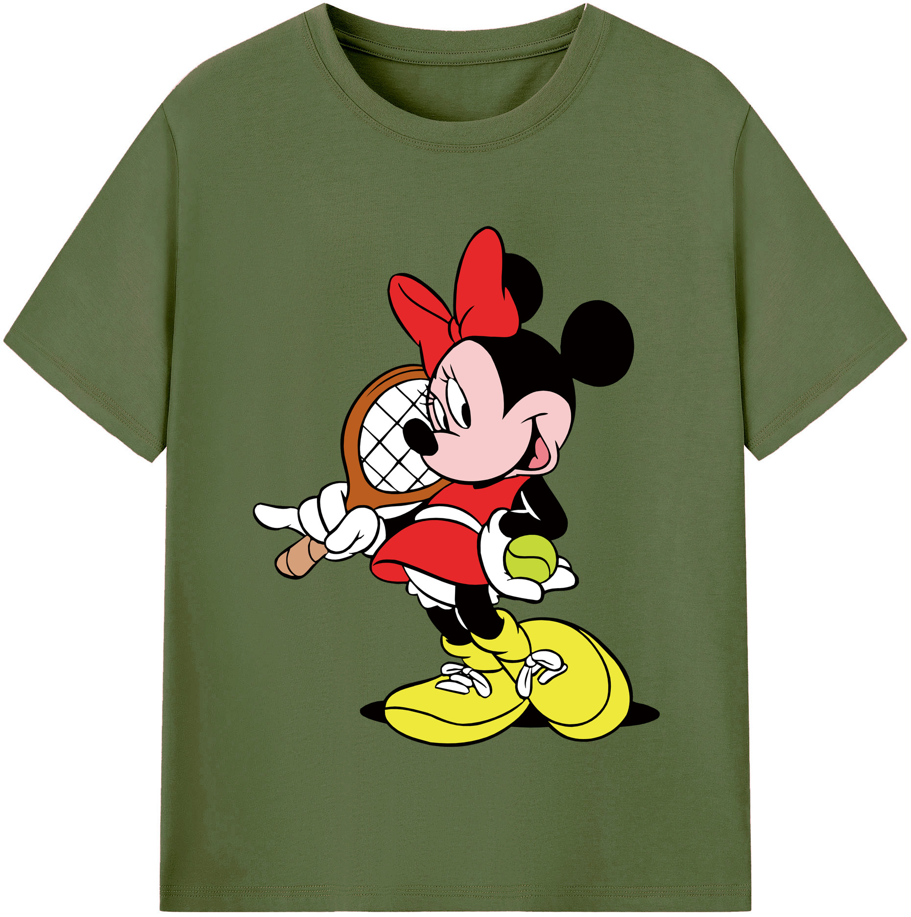 （画像用） ミッキーマウス Mickey Mouse 綿100％半袖Tシャツ（フロントプリント）